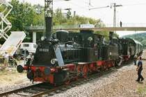 89 6009 und ihre Schwesterlok Speyerbach am 26.6.04 anl�sslich der Er�ffnung des Bahnsteig 4 f�r die Ostertalbahn in Ottweiler.
