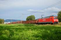 152 083-7 zieht am 23.08.07 den plan. G�terzug von Aalen nach Stuttgart-Hafen, hier in H�he Aalen-Essingen aufgenommen.