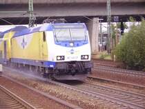 ME 146-07 f�hrt aus dem Bahnhof Hamburg-Harburg aus, dabei gab es eine Rauchentwichklung an der ersten Achse der Lok. 22.08.07