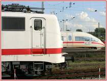 Begegnung in Wanne Eickel 110 511-3 und 403 014-1. 24.08.2007