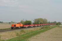 Friesenheim - 14. April 2022 : BUVL 275 870 mit Flachwagen unterwegs.