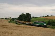 232 429 (V300 004) der Wismut mit �G 66242 bei Frankenau (23.07.2007)