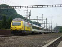 Die Re 460 028 am 19.07.2007 unterwegs mit IR Bern-Schaffhausen zwischen Aarau und Sch�nenwerd.