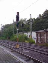 Signal 41 U6 zeigt Fahrt mit H�chstgeschindigkeit 80 km/h sowie Fahrt erwarten und den Abfahrauftrag. Hamburg-Harburg, 22.08.07