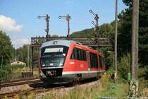 Desiro 642 679 f�hrt als RB nach Leipzig am 24.08.07 aus Ro�wein aus.
