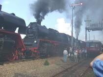 03 1010,35 1019-5 als Teil des Dampflokzuges am 25.08.07 beim Heizhausfest in Chemnitz Hilbersdorf.