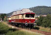WUMAG VT761 verl�sst Ebermannstadt auf der DFS-Museumsbahn durchs Wiesenttal. Fahrtziel: Behringersm�hle. 8.Juli 2007