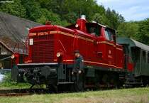 F�r meine Herzenslok, die V60. Sie war meine erste. Leider seit drei Jahren nicht mehr in die Finger bekommen.
Kleine Szene: Meister und Maschine. Bahnhof Behringersm�hle, 8. Juli 2007