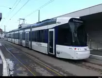Limmattalbahn - tramlink Be 6/8 8006 im Bhf.Killwangen-Spreitenbach am 17.12.2022