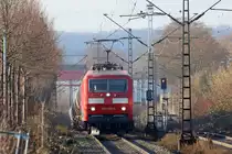 BLC 120 205-0 auf der Hamm-Osterfelder Strecke aufgenommen vom Bahnsteigende des neuen S-Bahn Haltepunkt Herten(Westfl.) 22.12.2022