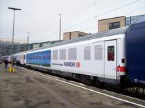 Dahinter ein ehemaliger IC-Wagen aus der Eurofima Serie. Aufgenommen am 30.08.07.