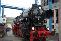 52 8079-7 steht im vollen Glanz in Meiningen kurz vor der �bergabe.

