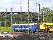 SBE VT 43 (95 80 0626 043-3 D-SBE) durchf�hrt mit einem Baukran Wiesbaden Ost Gbf in Richtung Kobelenz; 13.08.2007