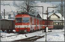 BDeh 4/4 13 der SGA f�hrt in Appenzell ein. (Archiv 03/82)