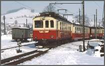 ABe 4/4 41 erreicht Appenzell aus Richtung Wasserauen. (Archiv 03/82)