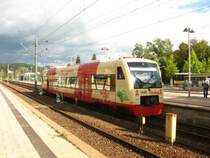 P�nktlich 16.51 f�hrt VT241 der HzL als HzL85866 nach Br�unlingen �ber Villingen in Rottweil ab 5.9.07