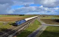 193 764 mit einem Gaskesselzug am 26.02.2023 bei Stephansposching.