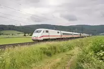 ICE 401 514-5  Friedrichshafen  ist am 07.06.2023 in Richtung Frankfurt/M. unterwegs,gesehen bei Reilos.