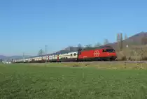 Sissach - 15. Februar 2023 : Re 460 054  Dreiländereck  am IR 2467 von Basel nach Luzern. 

Link zum Video : https://www.youtube.com/watch?v=K7gPHskw6Bs