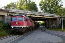 EBS 232 690 am 07.06.2023 mit Getreide im Stralsunder Südhafen.
