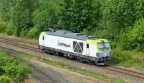 Captrain / Regiobahn Bitterfeld 248 033-3 Siemens Vectron Dual ( 9080 2248 033-3 D-RBB ) wartet in Gera am 21.6.2023 auf ihren nächsten Einsatz