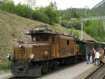 Die C`C 414 steht in Filisur am 13.05.2007 zur
Abfahrt nach Chur bereit.
