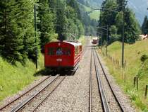 VRB-Triebwagenkreuzung kurz nach Rigi Kaltbad.
