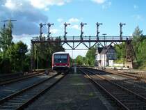 628/928 551 f�hrt in den Bahnhof Bad Harzburg ein (1.9.2007)