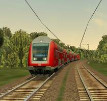 Hier der RE 14660/20641 nach Stuttgart Hbf zwischen Offingen und G�nzburg Hbf. (Fahrplan fiktiv)