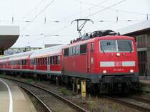 Br.111 162-4 mit einem Regionalzug im Bahnhof N�rnberg Hbf. Aufgenommen am 6.September 2007
