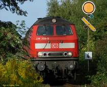 218 209-5 am 6.9.07 mit RE von Travem�nde nach L�beck. auch: www.artsbilder.de