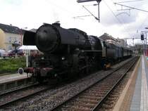 Dampflok 5519 auf Sonderfahrt in Rodange am 19.09.04.