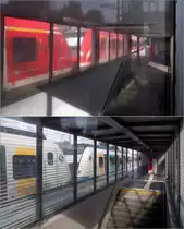 Der Alltag im Wandel - 

Zwischen den beiden Aufnahmen liegen fast exakt zwei Jahre. Am 06.07.2021 waren alle S-Bahnen noch verkehrsrot, während am 05.07.2023 sich das neue Farbschema schon zu einem Großteil durchgesetzt. Auch die Einhausungen des Treppenabganges wurden erneuert und endlich die Bahnsteige hoch gesetzt. Bahnhof Rommelshausen der S-Bahn Stuttgart.

06.07.2021/05.07.2023 (M)
 