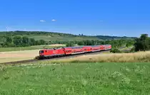 112 170 mit einem Ersatzzug am 25.06.2023 bei Winterhausen.