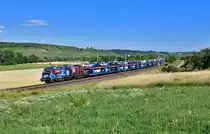 1216 940 mit einem Autozug am 25.06.2023 bei Winterhausen.