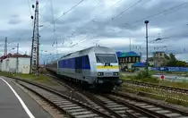 Die Mitteldeutsche Regionalbahn mit einer ER 20, 223 053 ( 9280 1223 053-0 D-TDRO ) bei der Einfahrt in Leipzig HBF am 31.7.2023