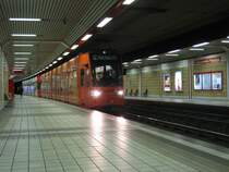 K 4500 bei der Einfahrt in die Haltestelle  Christophstra�e / MediaPark  am 08.09.2007.