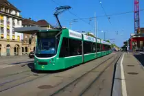 BVB Basel Siemens Combino Be6/8 Wagen 320 am 11.07.23 in Basel Bad