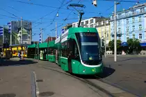 BVB Basel Bombardier Flexity Be4/6 Wagen 6002 am 11.07.23 in Basel SBB