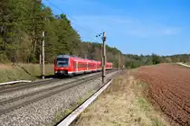 440 038 DB Regio als RE 58224 (N�rnberg Hbf - W�rzburg Hbf) bei Hagenb�chach, 30.03.2021