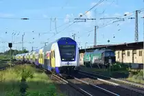 Steuerwagen vorraus kommt der RE3 nach Hamburg in Lüneburg eingefahren.

Lüneburg 15.08.2023