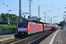 189 046 und 189 037 ziehen einen beladenen Erzzug durch Lüneburg gen Uelzen.

Lüneburg 15.07.2023