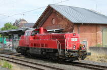 DB 265 001-8 am 01.07.2023 beim pausieren in Bebra.