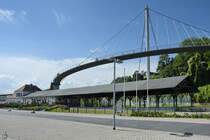 Der 1897 eröffnete Sassnitzer Hafenbahnhof war bis 1998 in Betrieb. (August 2023)