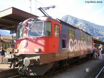 Re 420 276-8 am 8.9.07 in BIasca. Endlich konnte ich mein erstes Bild einer Re 420 im Cargo-Anstrich machen.