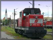Diesellok 2068 002 (Eine der f�nf Prototypen)steht in der Traktion Knittelfeld.
11.09.2007