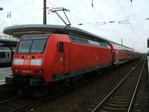 Der RE 1 von Hamm nach Aachen ,im Schub die 146 016-1 ,(13.09.2007)