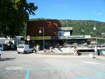Die Talstation der Stresa-Mottarone Seilbahn am 11.8.2007