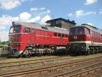 Zweimal Power aus Russland 120 269-6und 232 004-2 gesehen in Chemnitz-Hilbersdorf.25.08.07.