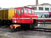 Hinter einer der beiden Schneefr�sen hatte man im BW Glauchau dieses rote ASF EL16 mit der Nummer 59 versteckt, 09.09.07